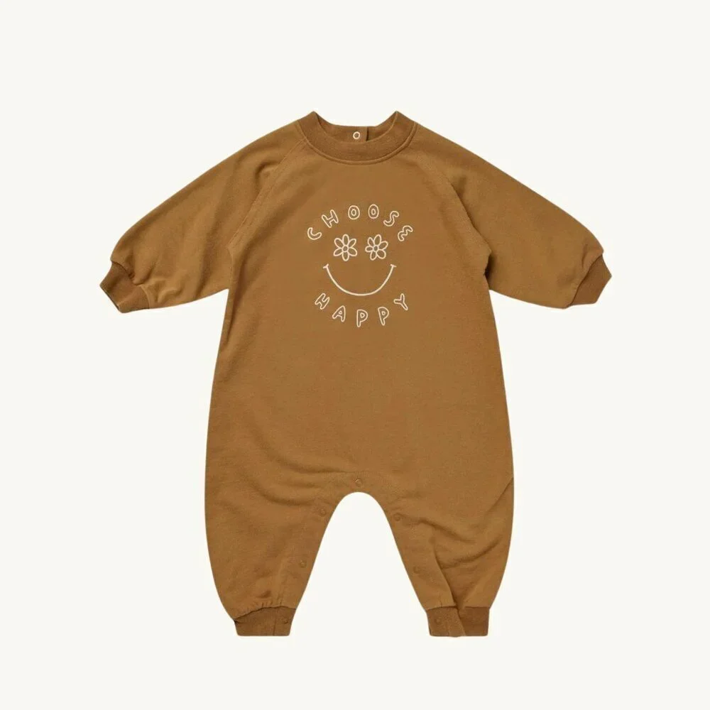NWT - Rylee + Cru raglan jumpsuit, Choose Happy print